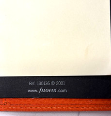 Rare HTF Filofax Orange Leather Finsbury Personal Organizer Planner 7.5″Ht 5.25W