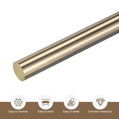 PACK OF 1 1 Inch x 4 Inch Brass Rods Brass Solid Round Rod 25mm x 100mm