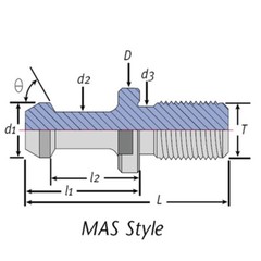 Techniks CAT40 Pull Stud/Retention Knob for Haas MAS-I 45°
