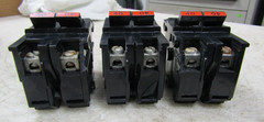 💥3) FEDERAL PACIFIC STAB-LOK 40A CIRCUIT BREAKER 120/240V 2 POLE NA240 LOT OF 3