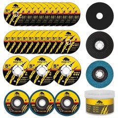 PRETEC 5″ Cut Off Grinding Flap Wheels 26 Pack Angle Grinder Discs Metal Steel