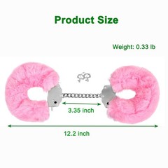 Handcuffs Fluffy with Keys, Fuzzy Sweater Hand Cuffs Set For Women Adult Coup…