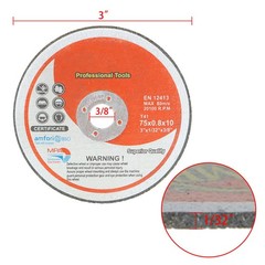 25 Pack 3″ x 1/32″ x 3/8″ Metal & Stainless Steel Cut Off Wheels For Grind Wheel