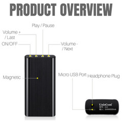 240 Hr Spy Mini MP3 Digital Voice Activated Recorder 16GB Audio Recording Device