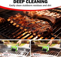 Electric Grill Brush, 2-Speed BBQ Grill Brush with LED Light/Screen Powerful