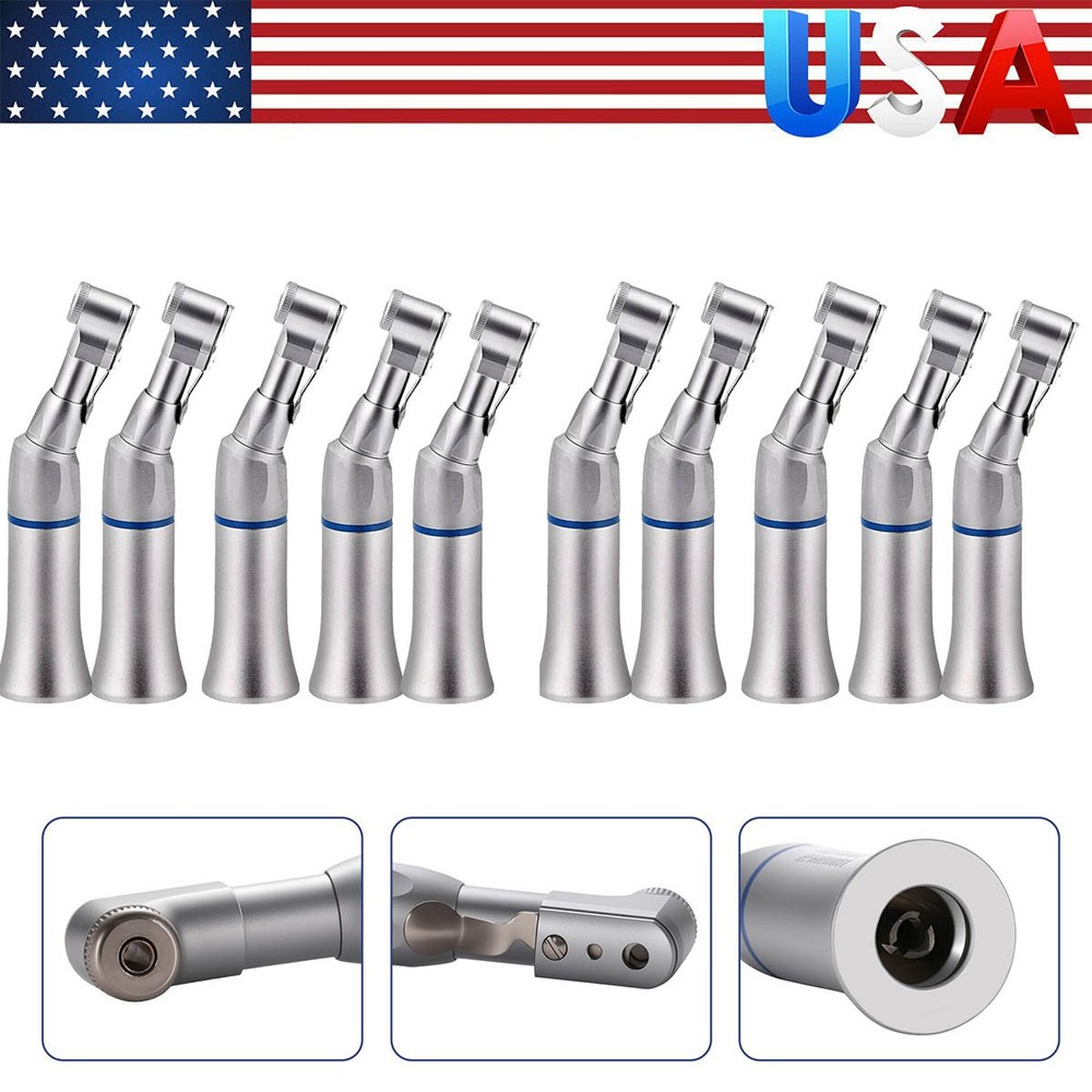 10 NSK Style Dental Slow Low Speed Contra Angle Handpiece Latch E-Type Attach AS