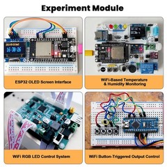 Basic Starter Kit for ESP32 ESP-32S WiFi Development Board, Beginner Electronics