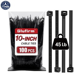 Versatile Black Zip Ties 10 Inch 100 Pack – Ideal for Indoor and Outdoor Use