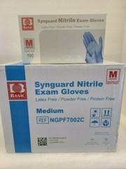 Nitrile Gloves 1 Case Synguard Blue Exam Nitrile Gloves Size Med 10 box 100