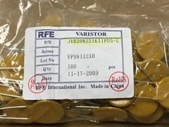(100 PCS) RFE JVR20N221K11PU5 VARISTOR ( 0N221K ) RoHS YES 100 PC BAGS