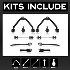 10PCS Front Suspension Kit Control Arm
