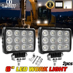 2x Powerful New 6X4 LED Work Light For Truck Flood Light 12V 24V Tractor lights