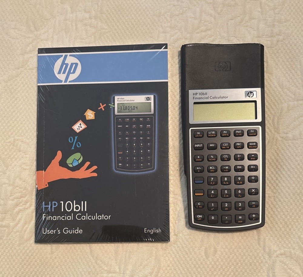 HP 10bll Financial Calculator Excellent Condition W/Original Packaged User Guide