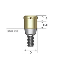 Titanium Dental locator abutment Legacy Mini for Hiossen ET ZEST Male cap insert
