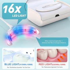 Red Light Therapy for Gums Health Red & Blue 16 LED Portable Personal Oral Care