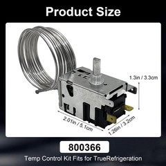800366 Temp Control Kit Fits for True Refrigeration Replace 077B6806, black