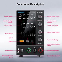 DPS Adjustable DC 0-30/60/120V 0-3/5/10A Lab Power Supply Variable Bench Switch