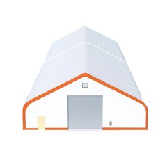 Hills Industrial Prefab Building Shelter Dual Truss PVC 50x80x26 ft