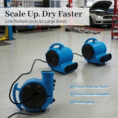 Air Mover Floor Blower Fan 1/4hp 1000CFM 3 Speed For Drying Cooling Ventilation