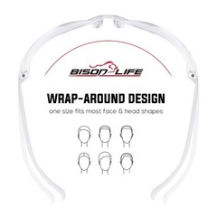 Crystal Clear Safety Glasses, ANSI Z87.1, Impact & Scratch Resistant Lens