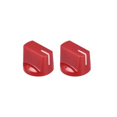 2Pcs Guitar AMP Effect Pedal Knobs Pointer Control Knobs with Set Screw Aged Red