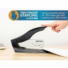 PaperPro Heavy Duty Stapler 100 Sheets Silver Model 1300 No-Jam Technology