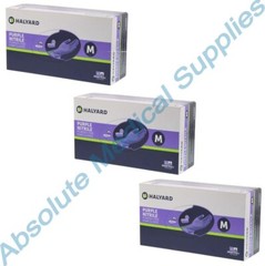 *300-Pieces* Halyard Purple Powder-Free Nitrile Exam Gloves Medium 55082