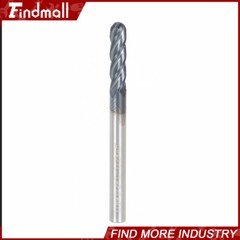 5 PCS 1/8″ 4 Flute 1-1/2″ Overall Length Ball Nose Carbide End Mill