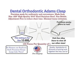Size 10 mm Orthodontic Dental Adams Clasps Wires + 100 pieces + Free Shipping!