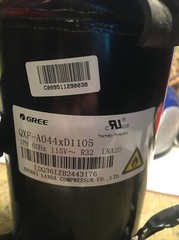 GREE QXF-AO44xD1105 Compressor 1PH 60Hz 115V R32 LRA20