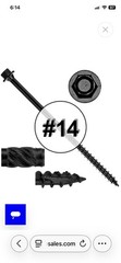 #14×14” 14in Olylog Black Timber Log Landscaping Wood Screws Exterior Coated New