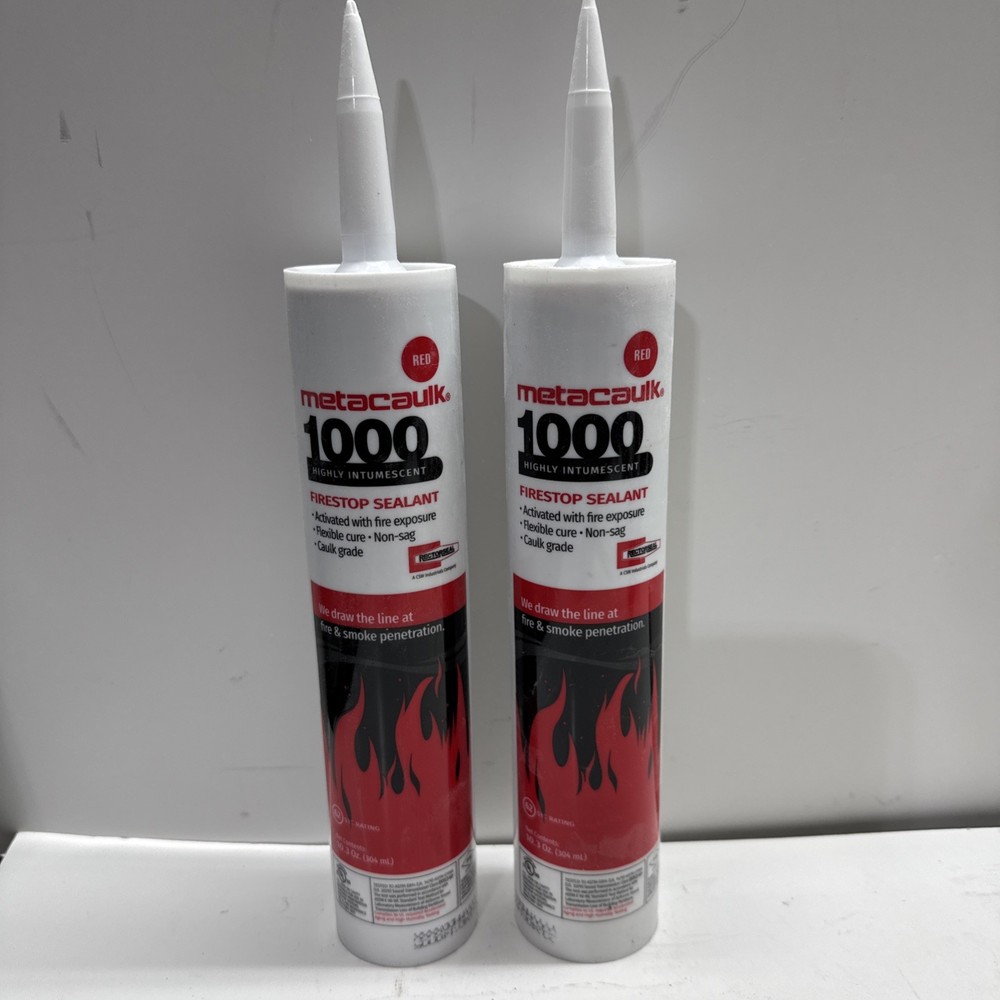 2-Firestop Metacaulk 1000 Red 10.3 Oz Intumescent Fire Sealant NEW SHIPS FAST