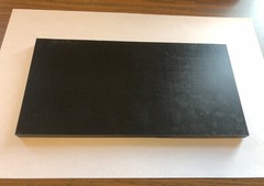Repro Black UHMW Polyethylene Plastic Sheet 1/2″ x 6″ x 12″, NEW