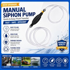 9.8Ft Siphon Hose Multifunction Pump Oil Water Fuel Gasoline Transfer Hand Pump
