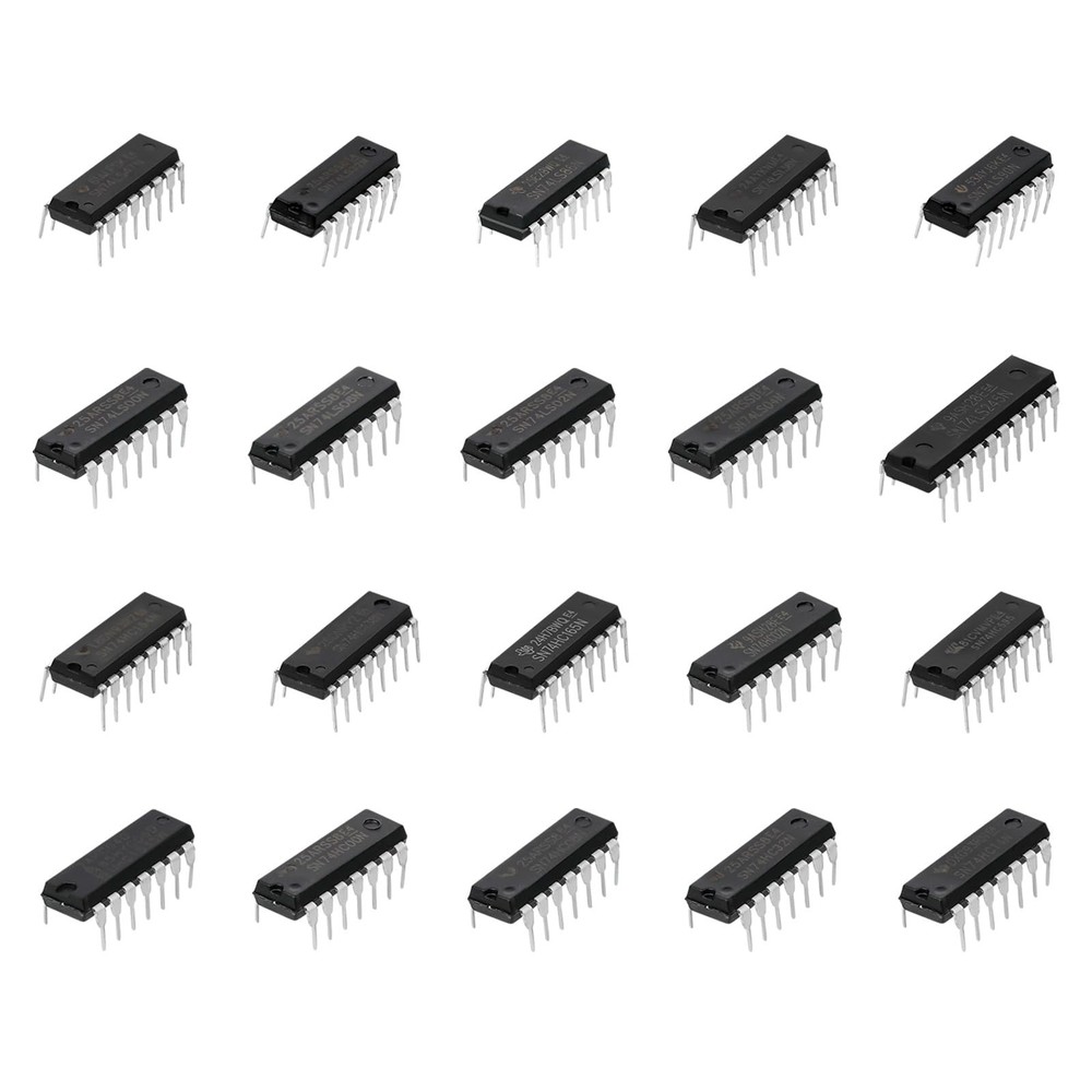 40 Pcs 20 Types 74HC and 74LS Series Low Power Logic IC Assortment Kit DIP TTL C