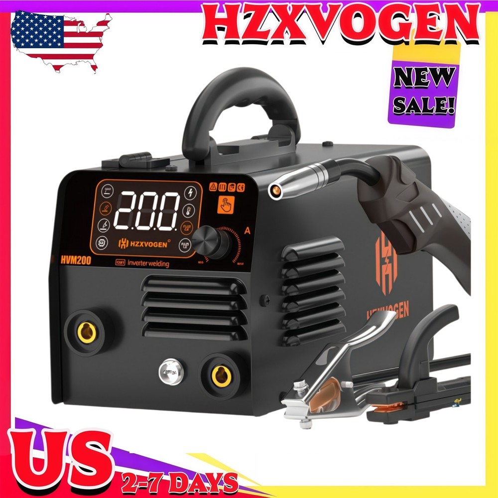 HZXVOGEN 200A Mini MIG Welder Portable IGBT DC Gasless ARC Welding Machine NEW