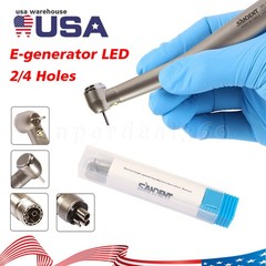 Dental High Speed Handpiece LED Type Turbine 2/4 Holes E-generator Triple Spray