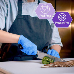 MED PRIDE Nitrile/Vinyl Blend Exam Gloves, Powder-Free, Latex-Free, Disposable,