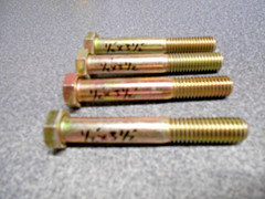 1/2″ x 3-1/2″ Bolt. Grade 8 (Quantity 4) Capscrew Hex Head Bolt. Coarse #13. NOS