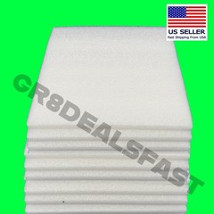 1/2” Polyethylene Foam Sheets 12” x 12” Packing Shipping Cushioning (Lot of 10)