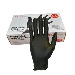 Latex Free Powder Free Black Nitrile Disposable Gloves, Food Handling, Cleaning