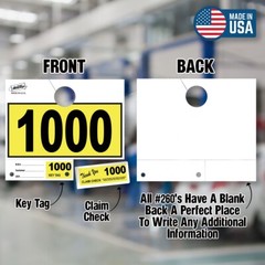 1000 Car Dealer Service Hang Tags Mechanic Repair Shop 3 Piece System – Yellow