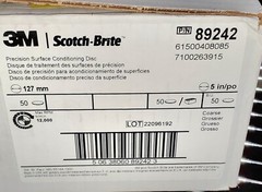 (10) Scotch-Brite 5” Inch Precision Surface Conditioning Disc Hook & Loop Coarse