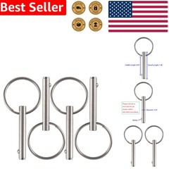 Quick Release Pin 4 Pack Marine 316 Stainless Steel Bimini Top Detent Hardware