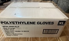 Plastic Gloves Latex Free Disposable Bulk Pack 1000 X-Large