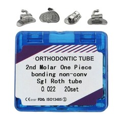 20 Sets Dental Orthodontic Buccal Tubes Roth MBT 022 1st 2nd Molar Monoblock