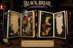 Handmade Gothic Junk Journal Black Briar Tim Burton Style Interactive OOAK