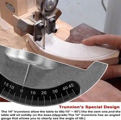 2PCS 14″ Bandsaw Trunnions Kit with Degree Scale For Most 14inch Wood Band Saws