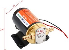 12V 3.7GPM Self Priming Electric Oil Transfer Pump Scavenge Impellor Diesel