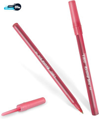 round Stic Xtra Life Red Ballpoint Pens Medium Point (1.0Mm)10-Count Pack